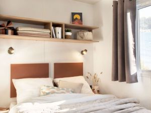 Doppelbett Schlafzimmer - Mobilheim Loggia