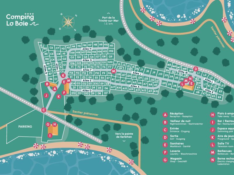 plan camping la baie - la trinite sur mer
